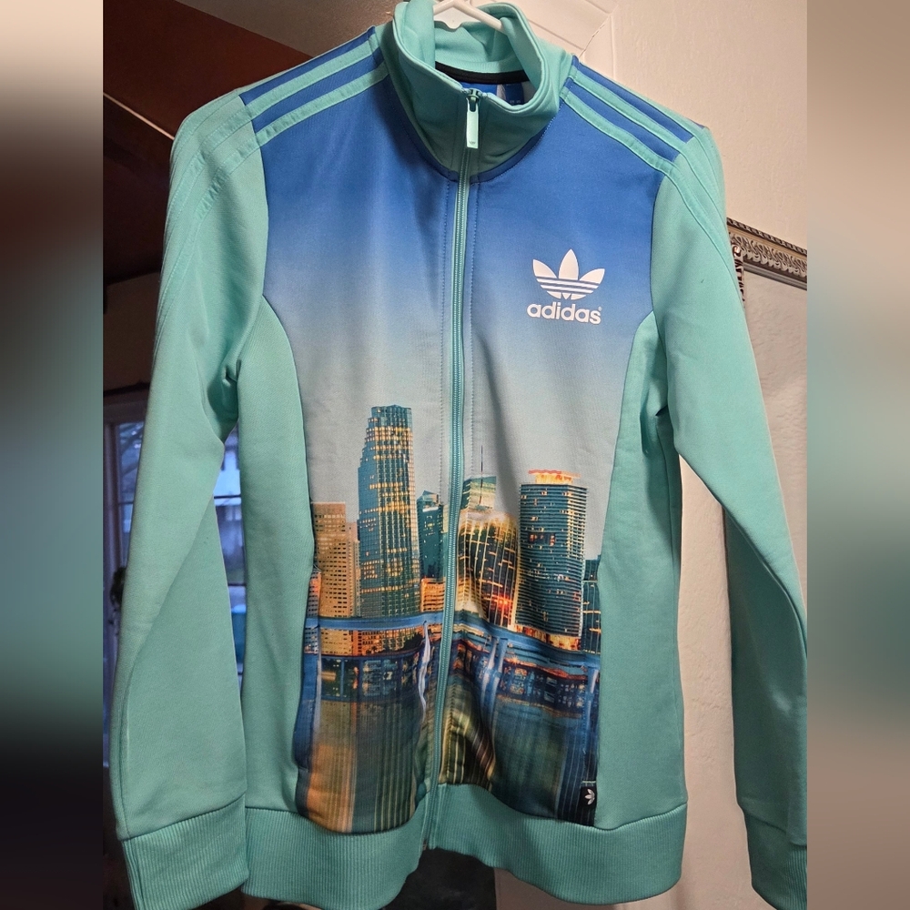 Adidas Turquoise Urban Skyline Jacket